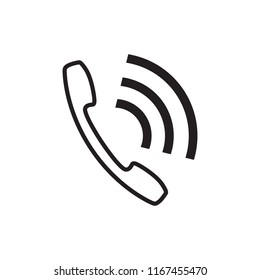 phone ringing icon in trendy flat style