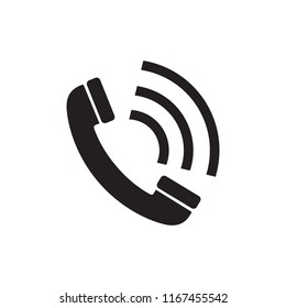 phone ringing icon in trendy flat style