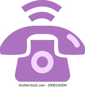 Sonido telefónico, ilustración, vector sobre un fondo blanco.