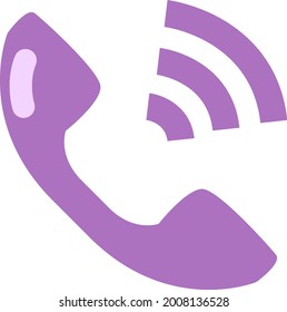 Phone ringing, illustration, vector on a white background.