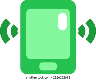 Phone ringing, illustration, vector on a white background.