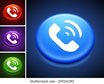 Phone Ringing on Blue Round Button