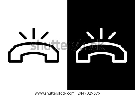 phone ringing outline style icon