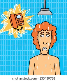 Phone ringing while in the shower