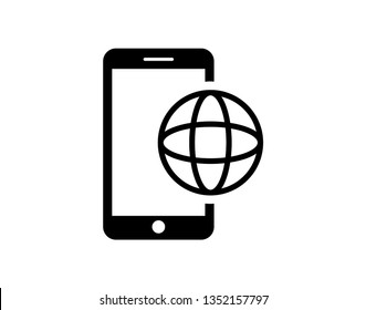 Phone roaming icon in flat style. Roaming symbol for your web site design, logo, app, UI Vector EPS 10. - Vector 