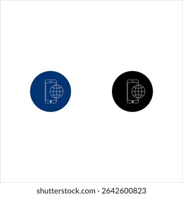 Phone roaming icon in flat style. Roaming symbol for your web site design, logo, app, UI Vector