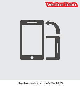 phone rotate icon isolated sign symbol and flat style for app, web and digital design. Vector illustration.