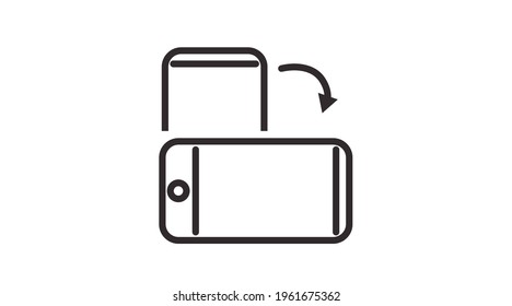 Phone Rotation Icon. Vector isolated illustration of a rotating mobile device