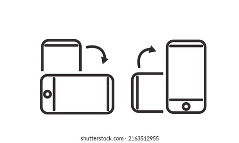 Phone Rotation Icon. Vector isolated illustration of a rotating mobile device