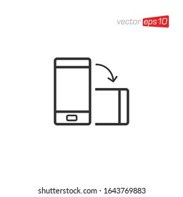 Phone Rotation Mobile Rotate Icon Design Vector