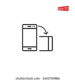 Phone Rotation Mobile Rotate Icon Design Vector