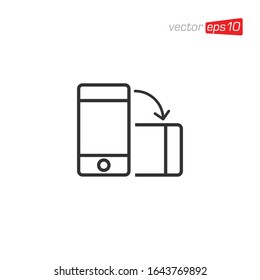 Phone Rotation Mobile Rotate Icon Design Vector