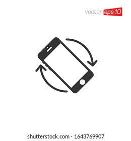 Phone Rotation Mobile Rotate Icon Design Vector