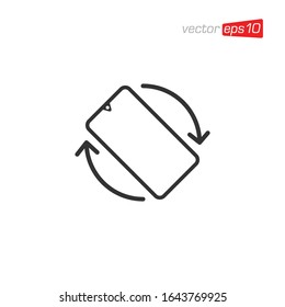 Phone Rotation Mobile Rotate Icon Design Vector