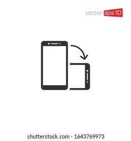 Phone Rotation Mobile Rotate Icon Design Vector