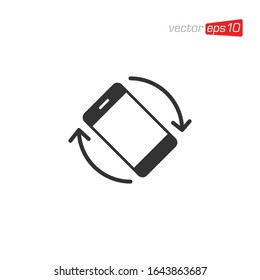 Phone Rotation Mobile Rotate Icon Design Vector