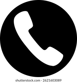 Diseño de Arte vectorial de icono redondo de teléfono 