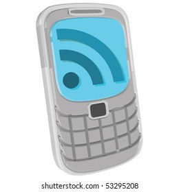 Phone with RSS sign