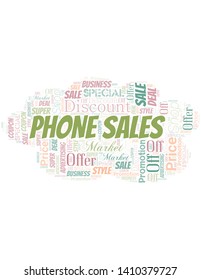 Phone Sales Word Cloud. Wordcloud Made With Text.