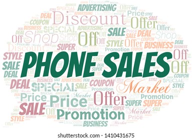Phone Sales Word Cloud. Wordcloud Made With Text.