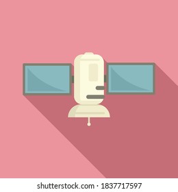 Phone satellite icon. Flat illustration of phone satellite vector icon for web design