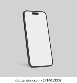 Ilustración vectorial de maqueta en blanco de pantalla de teléfono