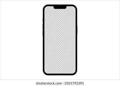 Telefonbildschirm-Frame-Modell oder Vorlage mit leerer Bildschirmvektorgrafik