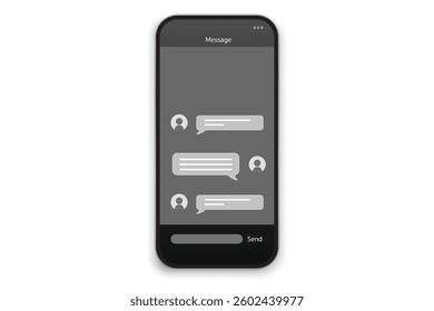 The phone screen is full of notifications from chat messages and inbox.And there are conversation symbols and letter icons.