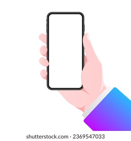 Phone screen mockup. Flat, color, phone screen layout, phone screen mockup. Vector icon