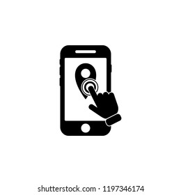 Phone screen place touch touch screen icon. Element of touch screen technology icon. Premium quality graphic design icon. Signs and symbols collection icon for websites