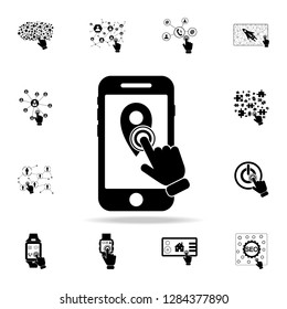 Phone screen place touch touch screen icon. Detailed set of digital touch icons. Premium graphic design. One of the collection icons for websites, web design, mobile app