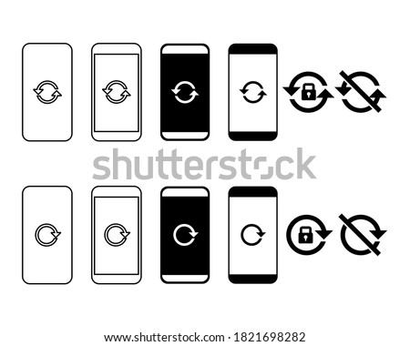 Phone screen rotation icon. Illustration vector