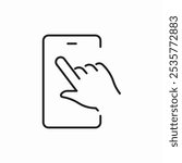 phone screen tap icon sign vector