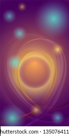 Phone screen template of abstract neon background