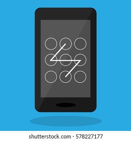 Phone screen with unlock