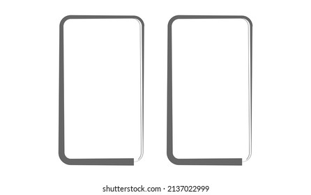 phone screen,case,template.high quality.vector illustration.isolated on a white background.for your design,presentation