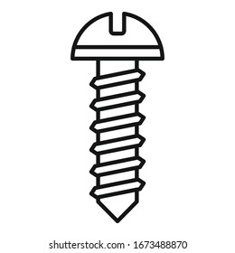 Phone screw icon. Outline phone screw vector icon for web design isolated on white background