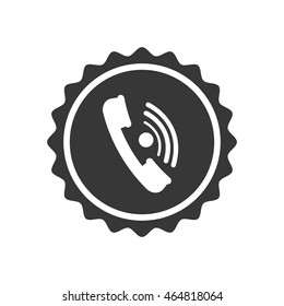 phone seal stamp communication machine icon. Isolated and flat illustration. Vector graphic