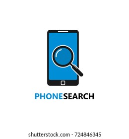 Phone Search Logo Template design