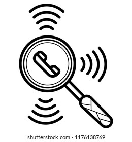 phone search vector icon