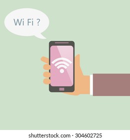 phone in search of wireless communication