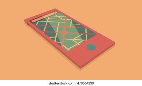 Phone searching in a maps app simple shaded