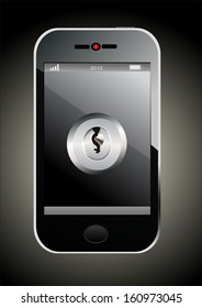 phone security concept illustration design