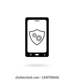phone Security icon design logo template
