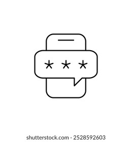 phone security thin outline icon vector design good for web or mobile app