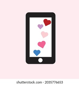 The phone sent a message of many hearts.
