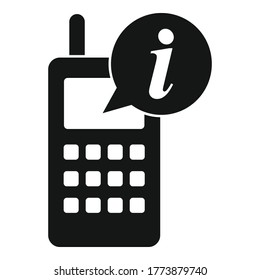 Phone service center icon. Simple illustration of phone service center vector icon for web design isolated on white background