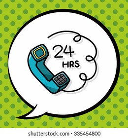phone service doodle, speech bubble