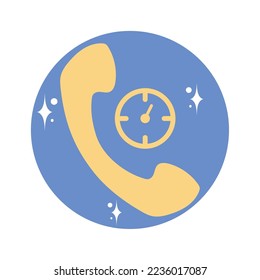 phone service icon flat isolated