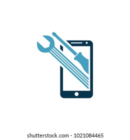phone service three logo design